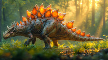 Stegosaurus In The Wild. Jurassic Marvel