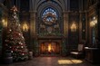 christmas scene, realism, symmetry, ultra detailed, decorations, detailed fantasy digital art, volumetric lighting photography