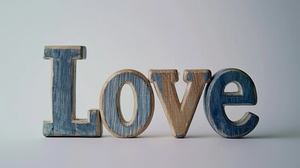 Wall Mural - The word love written on a white background