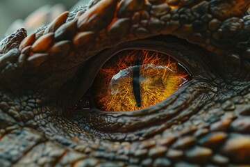 Poster - Close up of a dragon's eye. Perfect for fantasy-themed designs and projects