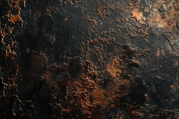 Aufkleber - A detailed view of a rusted metal surface. This image can be used to depict decay, deterioration, or industrial themes