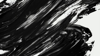 Poster - A close-up view of a black and white painting. This versatile image can be used for various artistic and creative projects