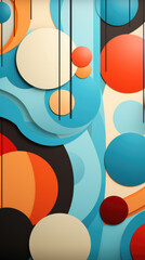 Poster - Retro colored abstract background, wallpaper or case design