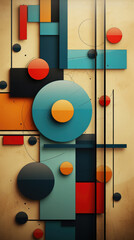 Poster - Retro colored abstract background, wallpaper or case design