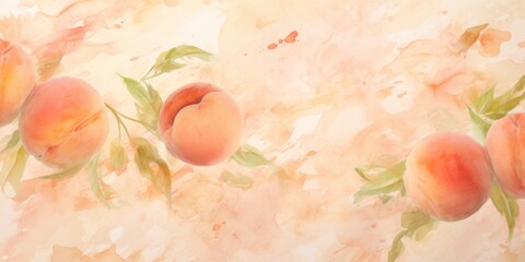 Canvas Print - Peach subtle watercolor, seamless tile