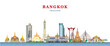 Bangkok, Thailand and landmarks, travel and tourism, urban scene