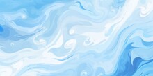 Sky Blue Marble Swirls Pattern
