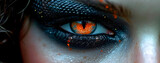 Fototapeta  - Attractive look with snake eyes