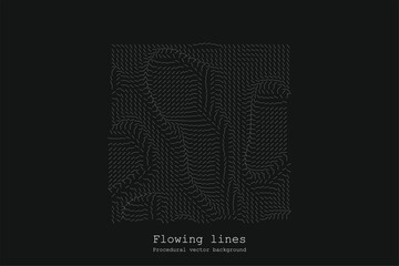 Aufkleber - Abstract Line Matrix Pattern. Noise Flow Dynamic.