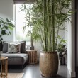 Amazing house indoor artificial bamboo tree in potted plant picture