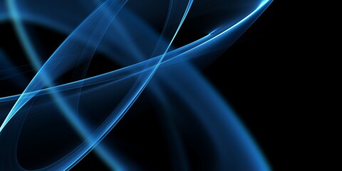 Wall Mural - Abstract stylish smooth dynamic blue wave background
