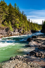 Wall Mural - Rivers and Waterfalls in Glacier National Park