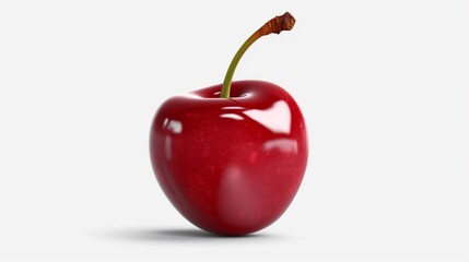 Wall Mural - cherry fruit icon isolated on transparent background Ai Generative