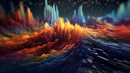 Poster - Digital abstract background Ai Generative