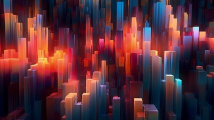 Poster - Digital abstract background Ai Generative