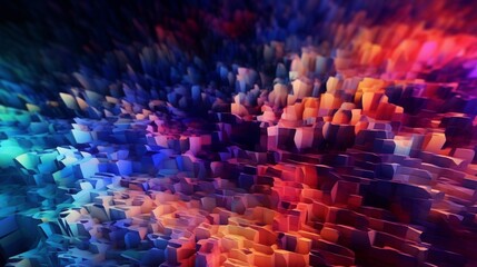Poster - Digital abstract background Can be used for technology Ai Generative