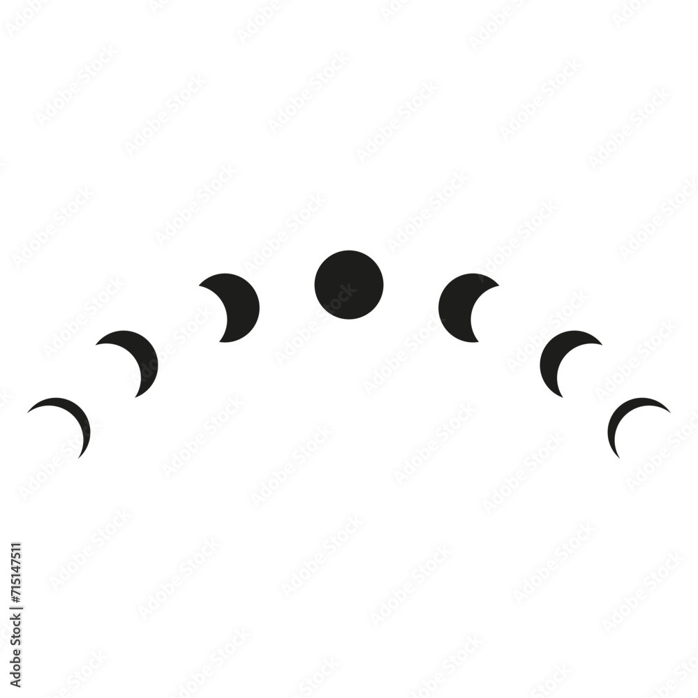 Moon phases symbol Stock Vector | Adobe Stock