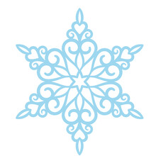 Swirly Lace Flourish Snowflake Mandala Shape