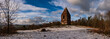 A panoramic view of the Beacon Penrith, Cumbria on a cold winters day.