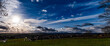 A panoramic view overlooking Penrith, Cumbria on a cold winters day.