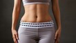 © Ilja - Beautiful slim woman in sportswear showing her fit waist with copy space