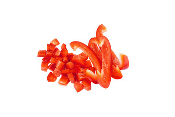 Wall Mural - Red paprika pepper isolated on transparent background with png.