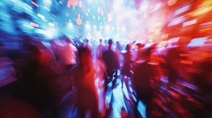 Wall Mural - the chaotic yet harmonious nature of a live concert comes to life in this abstract footage of a blur