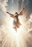 Fototapeta  - Ascension day of jesus christ or resurrection day of son of god. Good friday. Ascension day concept