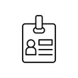 © Upnowgraphic Studio - ID card outline icons, minimalist vector illustration ,simple transparent graphic element .Isolated on white background