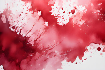 Wall Mural - real-life illusion encounters: watercolor texture with red spot on white background generative ai