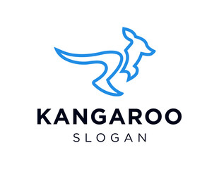 Poster - The logo design is about Kangaroo and was created using the Corel Draw 2018 application with a white background.
