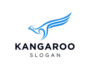Poster - The logo design is about Kangaroo and was created using the Corel Draw 2018 application with a white background.