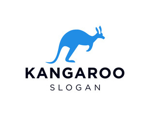 Poster - The logo design is about Kangaroo and was created using the Corel Draw 2018 application with a white background.