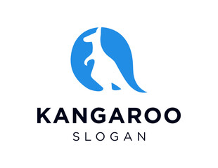 Poster - The logo design is about Kangaroo and was created using the Corel Draw 2018 application with a white background.