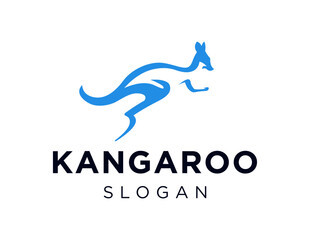 Poster - The logo design is about Kangaroo and was created using the Corel Draw 2018 application with a white background.