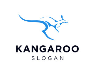 Poster - The logo design is about Kangaroo and was created using the Corel Draw 2018 application with a white background.