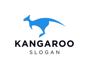 Poster - The logo design is about Kangaroo and was created using the Corel Draw 2018 application with a white background.