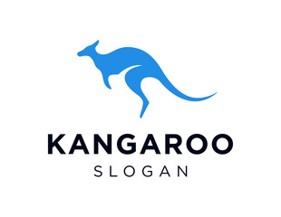 Poster - The logo design is about Kangaroo and was created using the Corel Draw 2018 application with a white background.