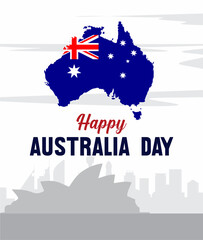 Wall Mural - Happy Australia Day January 26