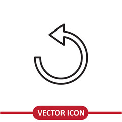 Poster - Undo Icon. Return sign flat trendy style liner illustration on white background..eps