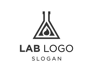 Poster - The logo design is about Lab and was created using the Corel Draw 2018 application with a white background.