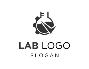 Poster - The logo design is about Lab and was created using the Corel Draw 2018 application with a white background.