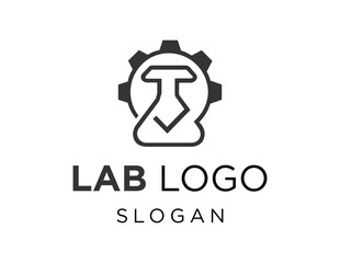 Poster - The logo design is about Lab and was created using the Corel Draw 2018 application with a white background.
