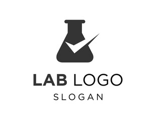 Poster - The logo design is about Lab and was created using the Corel Draw 2018 application with a white background.