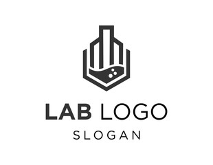 Poster - The logo design is about Lab and was created using the Corel Draw 2018 application with a white background.
