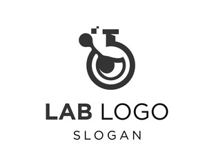 Poster - The logo design is about Lab and was created using the Corel Draw 2018 application with a white background.