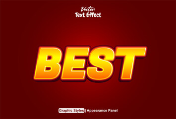 Wall Mural - best text effect with fun style and editable orange color