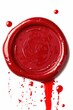 a detailed wax seal, png clipart, white background  