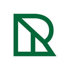 Wall Mural - letter r line modern icon logo vector