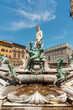Historical landmark Neptune Sculpture - Fontana del Nettuno - Neptun fontain - near Palazzo Vecchio, Florence, Tuscany, Italy